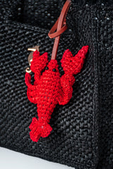 Lobster raffia bag charm